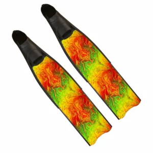 Iceberg Acid Camo Freediving Fins