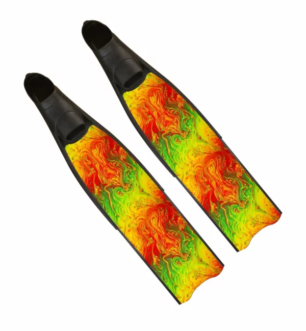 Iceberg Acid Camo Freediving Fins